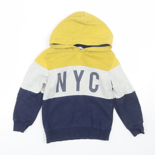 H&M Girls Multicoloured Striped  Pullover Hoodie Size 5-6 Years