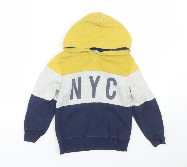 H&M Girls Multicoloured Striped  Pullover Hoodie Size 5-6 Years