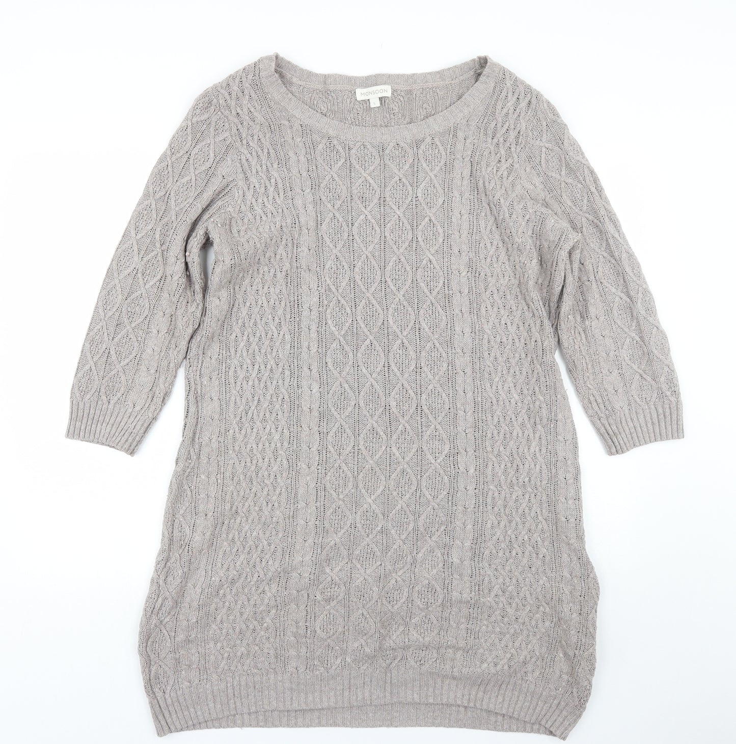 Monsoon Womens Grey   Pullover Jumper Size L