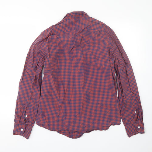J crew Mens Red Plaid   Button-Up Size M