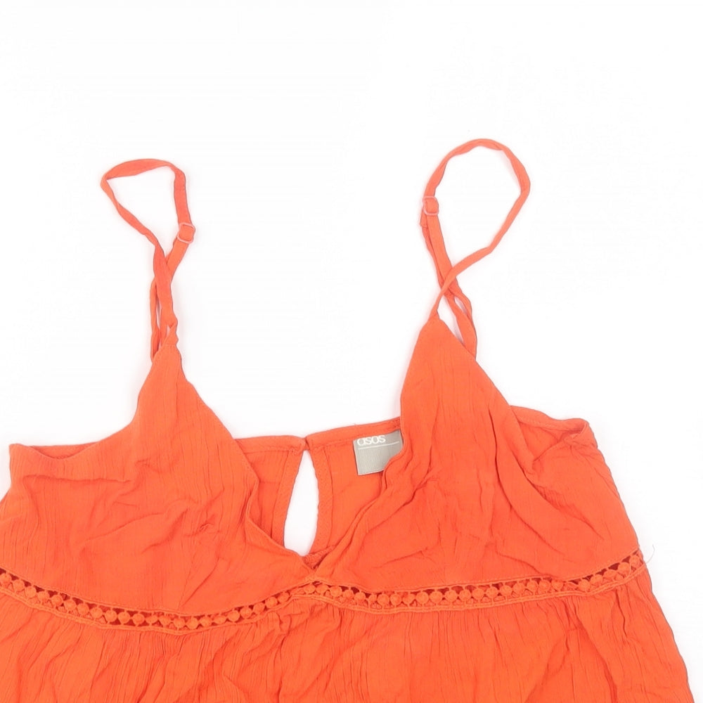 ASOS Womens Orange   Basic Tank Size 8