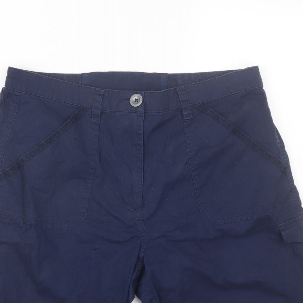 Cotton Traders Womens Blue   Bermuda Shorts Size 14