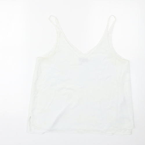 Topshop Womens White   Basic Tank Size 12