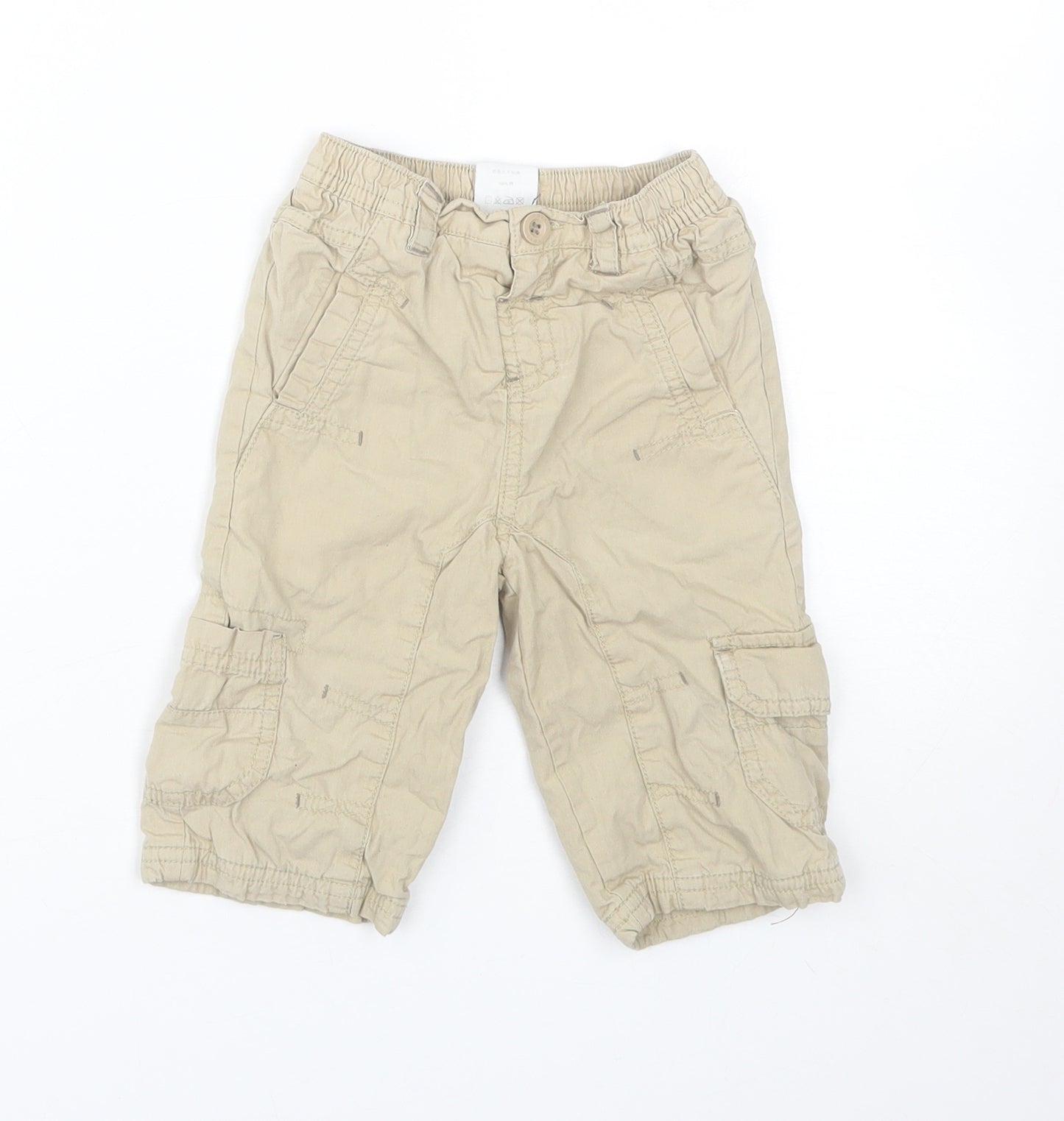 NEXT Baby Beige   Cargo Trousers Size 6-9 Months