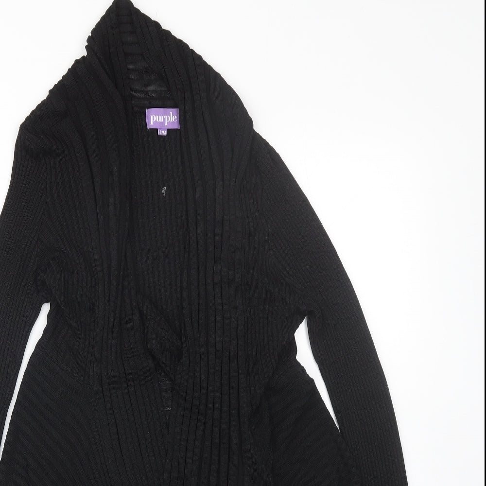 Purple Womens Black   Cardigan Jumper Size S