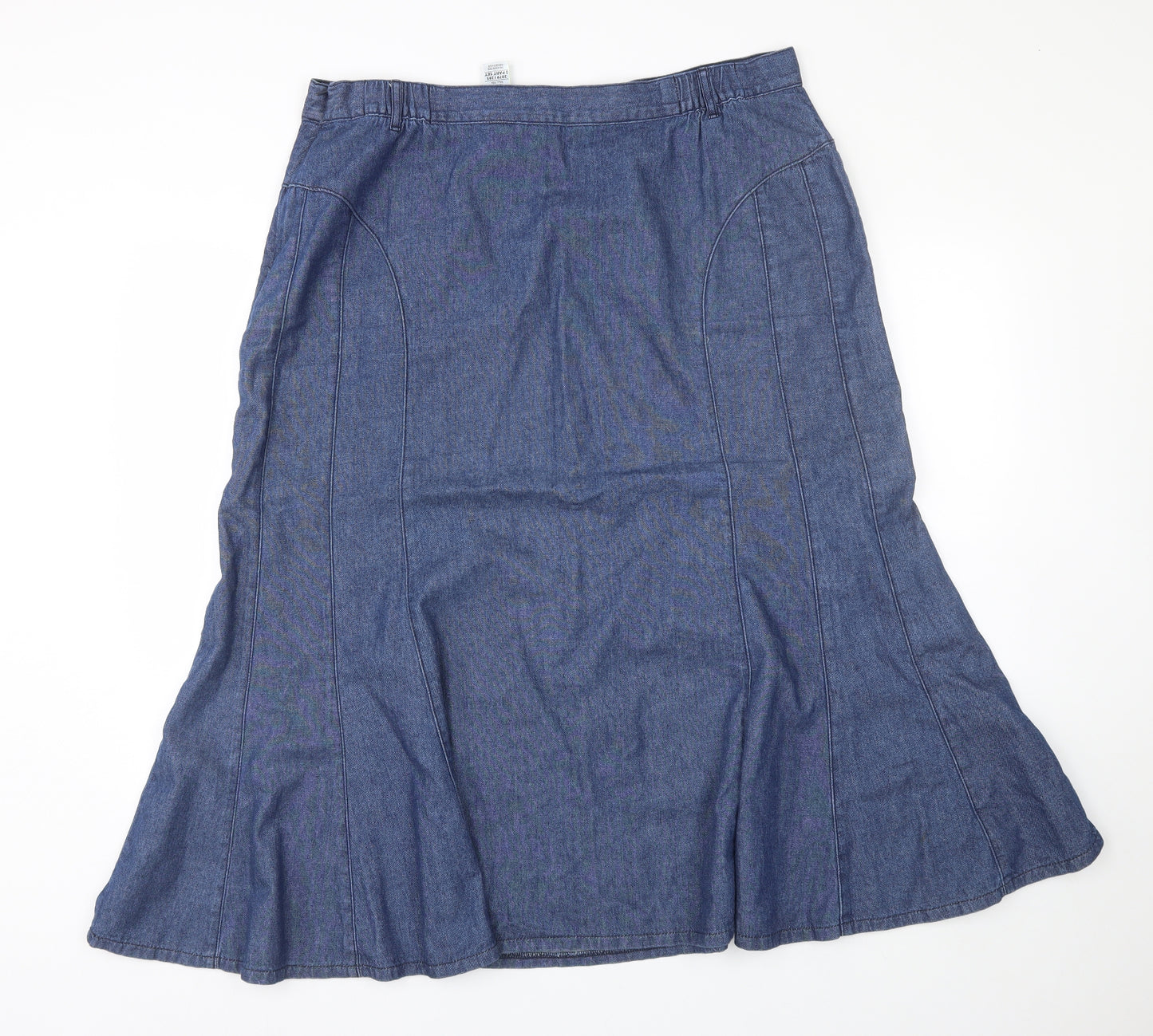 M&S Womens Blue  Denim Trumpet Skirt Size 18
