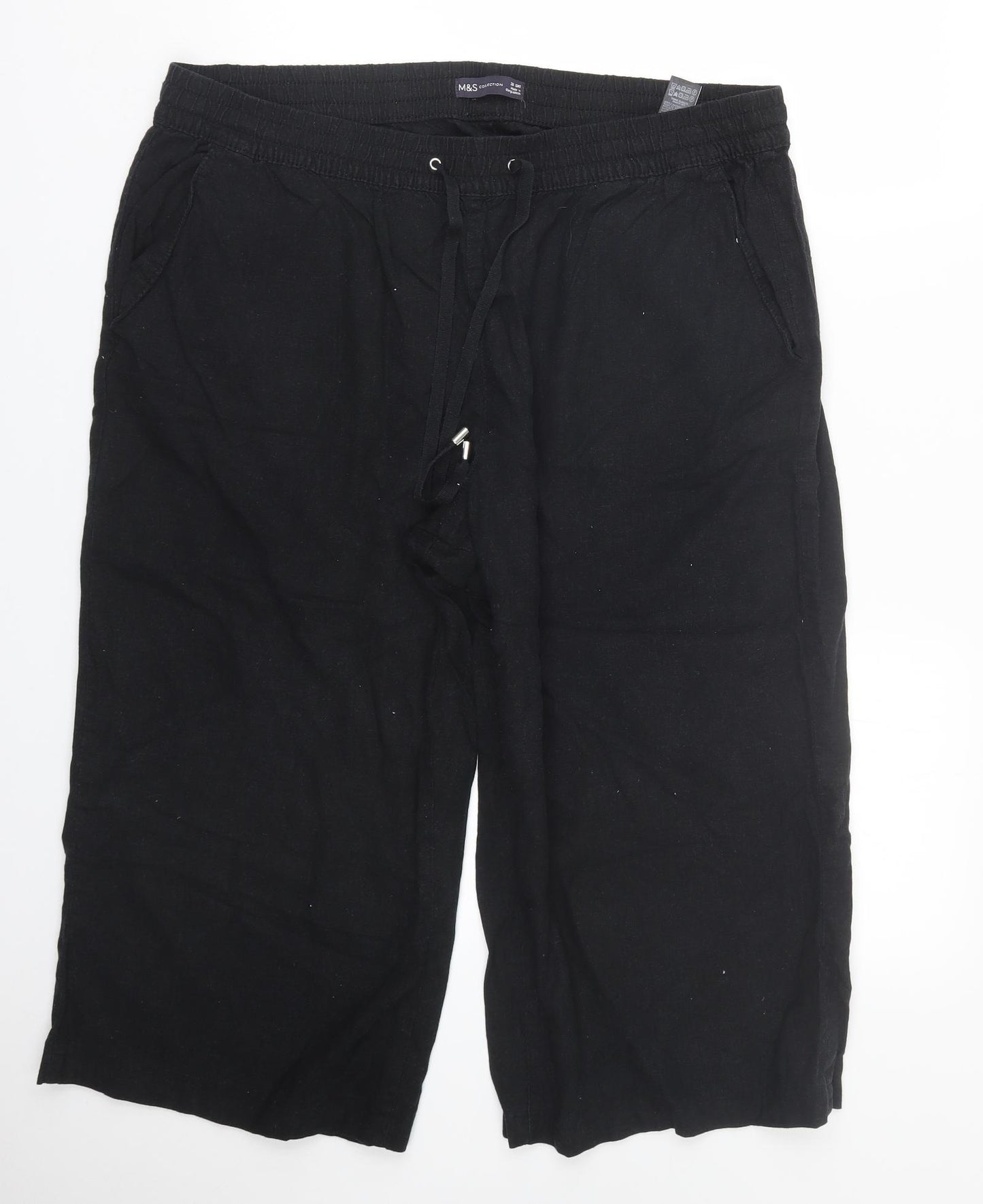 M&S Womens Black   Bermuda Shorts Size 20