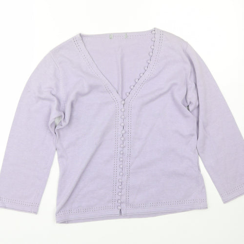 Preworn Womens Purple   Cardigan Jumper Size 10