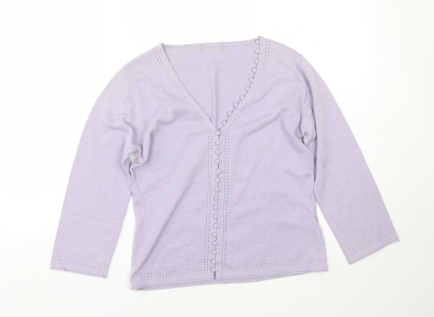 Preworn Womens Purple   Cardigan Jumper Size 10