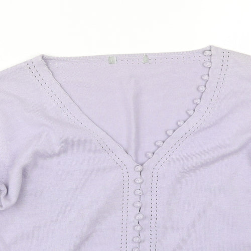 Preworn Womens Purple   Cardigan Jumper Size 10