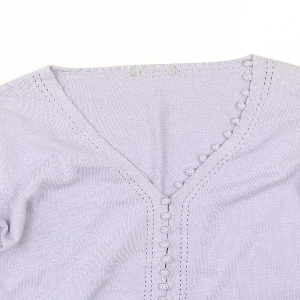 Preworn Womens Purple   Cardigan Jumper Size 10