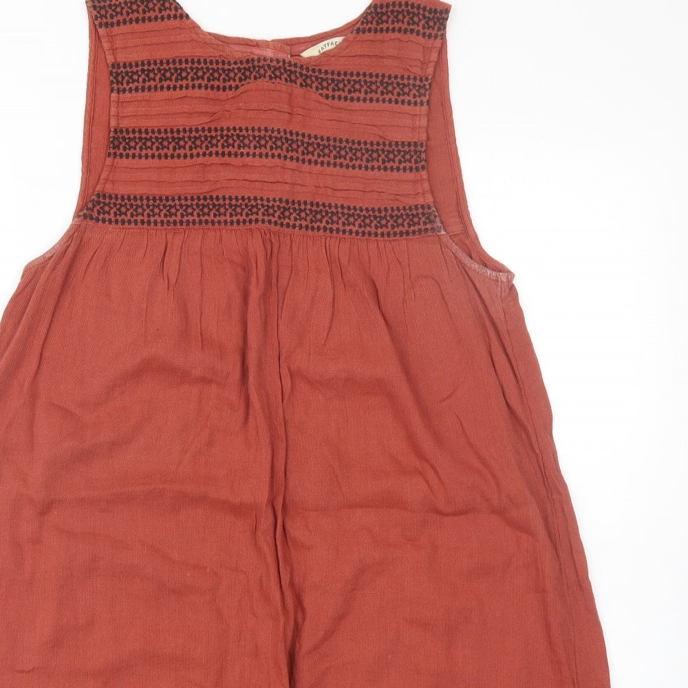 Fatface Womens Orange   Tank Dress  Size 10