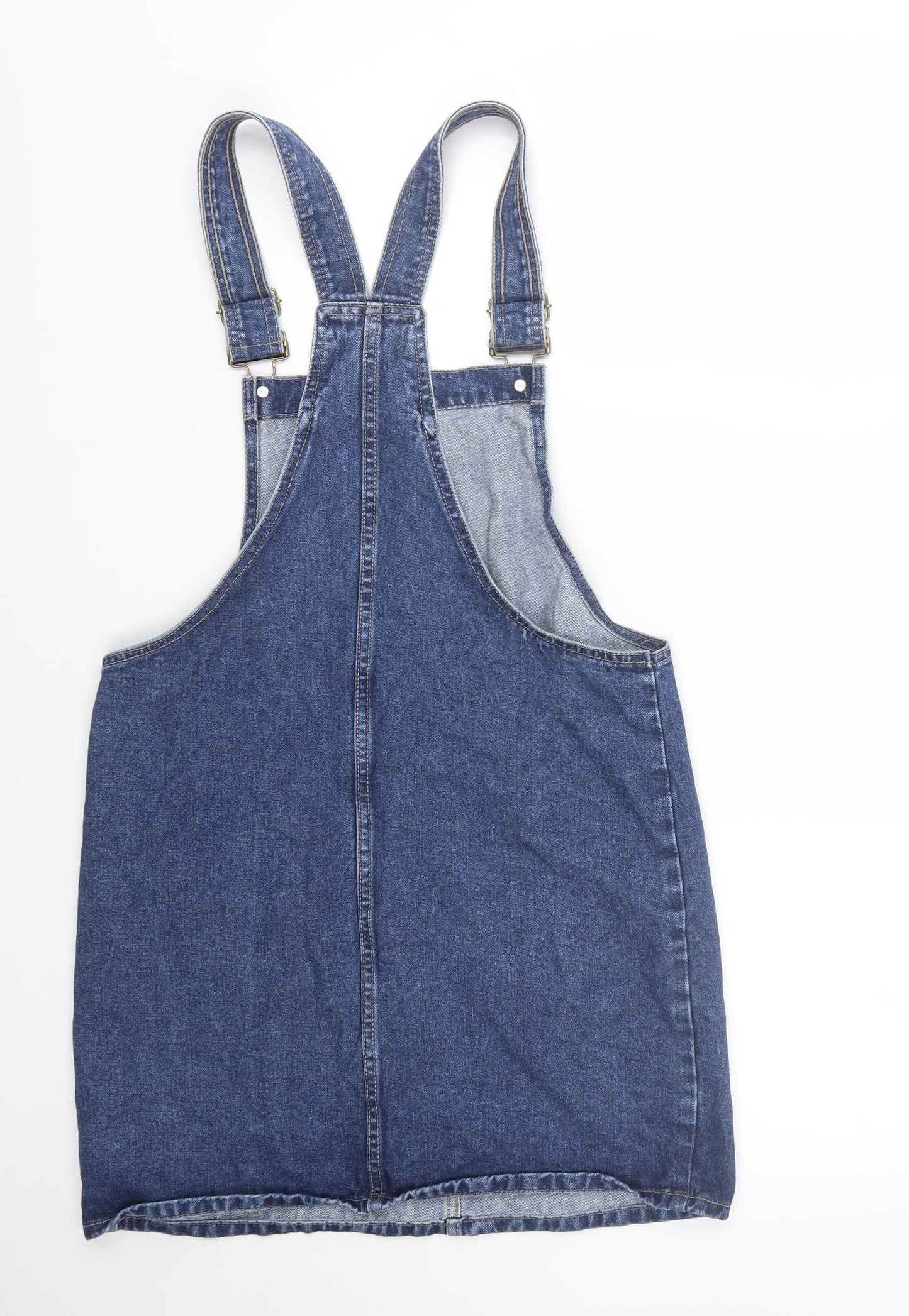 Denim co Womens Blue  Denim Pinafore/Dungaree Dress  Size 10