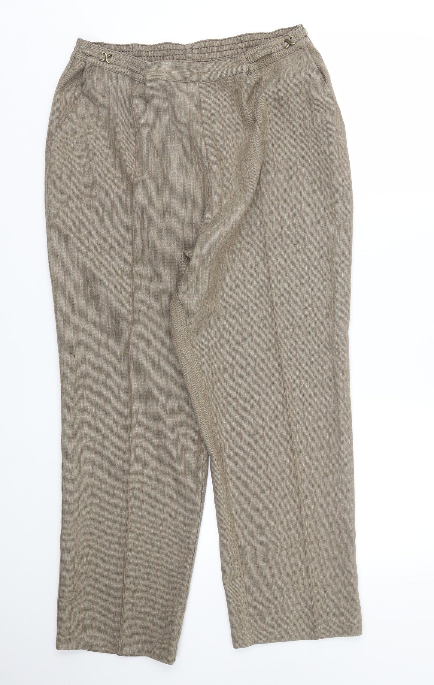 M&S Womens Brown   Capri Trousers Size 16 L24 in