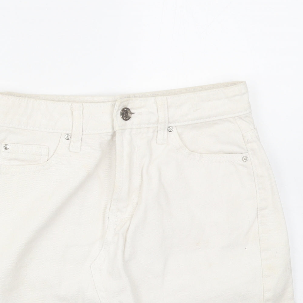 Denim co Womens White  Denim Mini Skirt Size 6