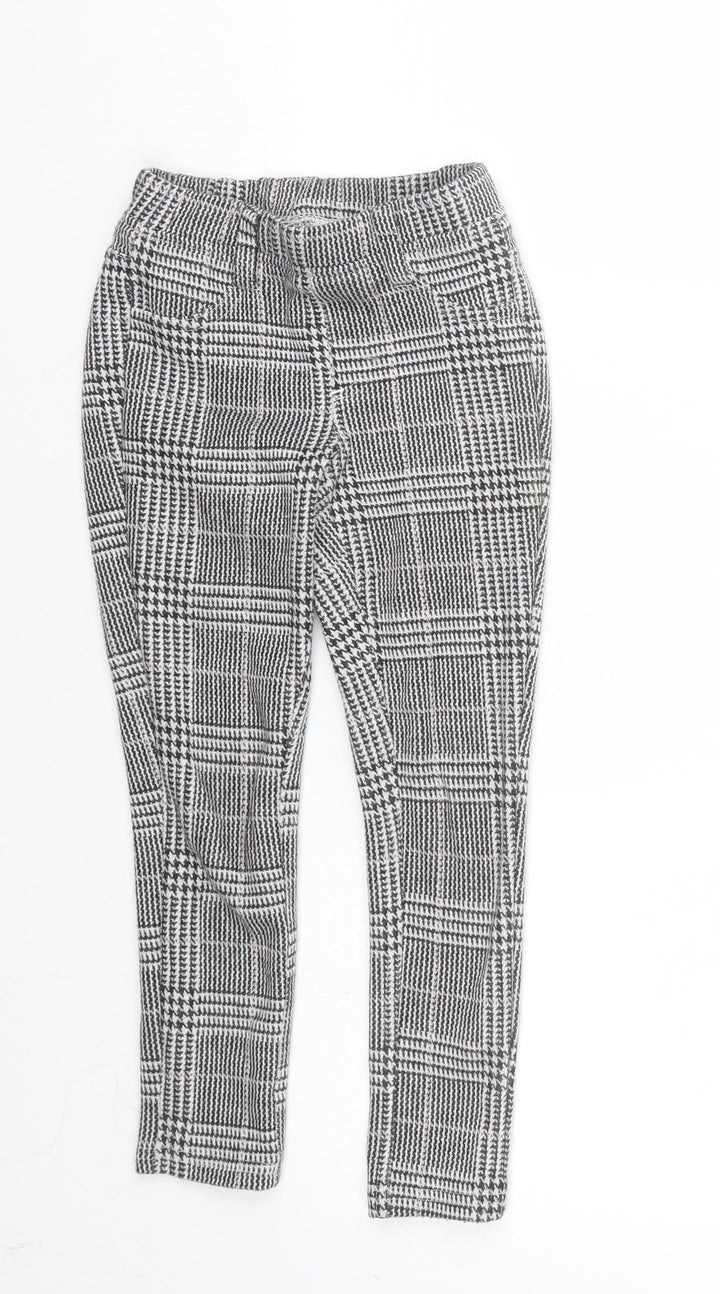 Dopo Dopo Girls Black Houndstooth  Capri Trousers Size 5-6 Years