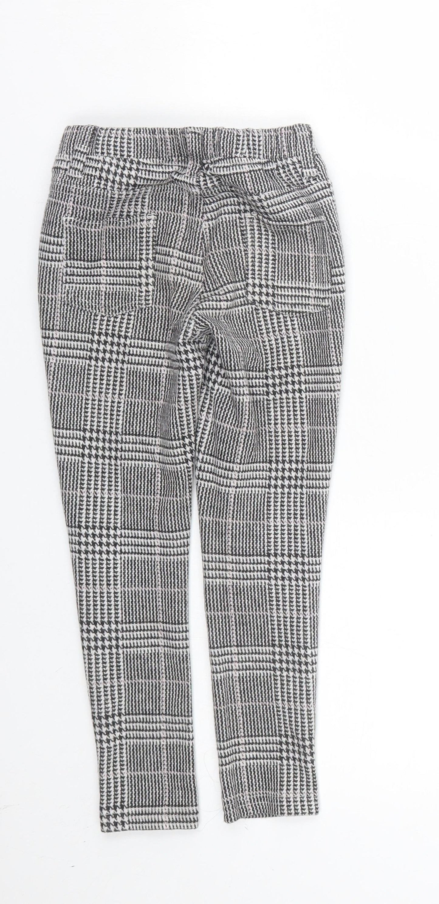 Dopo Dopo Girls Black Houndstooth  Capri Trousers Size 5-6 Years