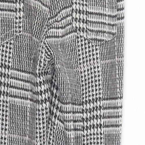 Dopo Dopo Girls Black Houndstooth  Capri Trousers Size 5-6 Years