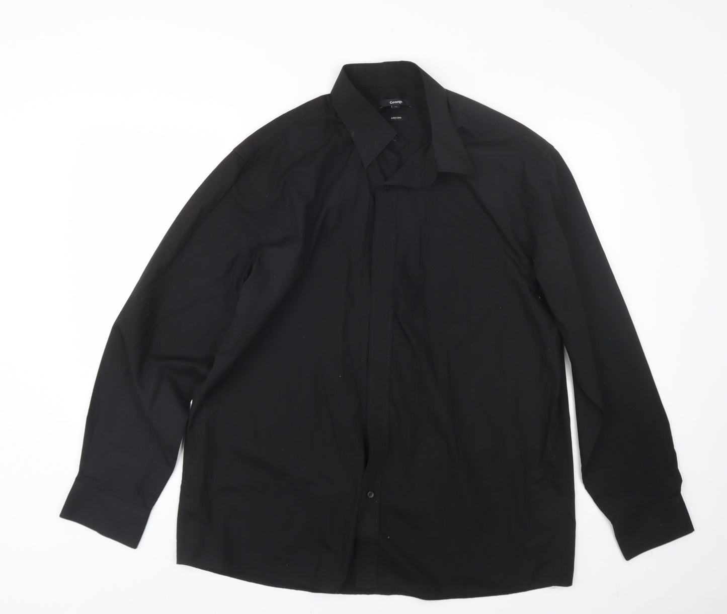George Mens Black    Dress Shirt Size 17