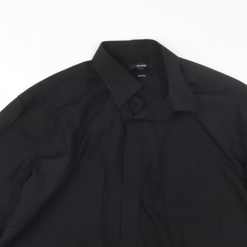 George Mens Black    Dress Shirt Size 17
