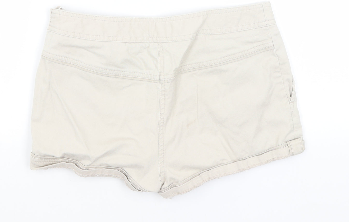 H&M Womens Beige   Hot Pants Shorts Size 8