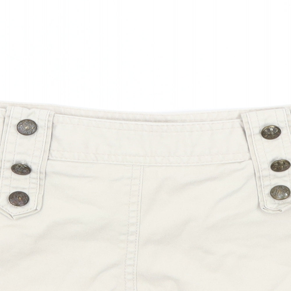 H&M Womens Beige   Hot Pants Shorts Size 8