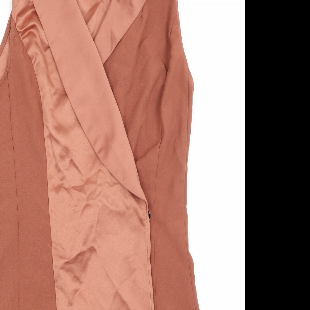 Topshop Womens Brown   Vest Jumper Size 10