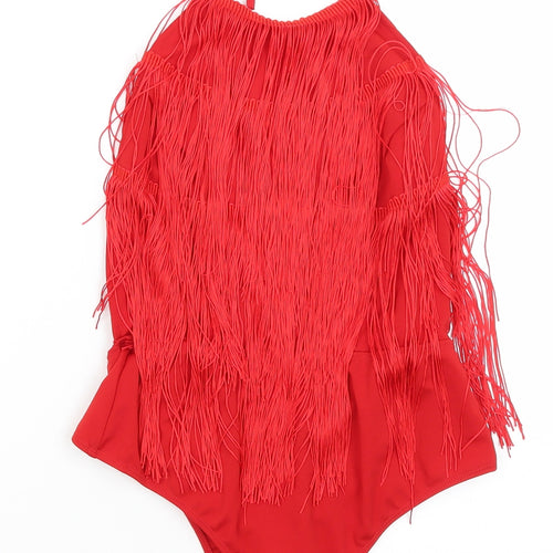 Pretty Little Thing Womens Red   Bodysuit One-Piece Size 6