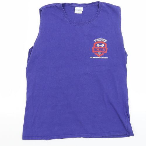 Gildan Womens Blue   Basic Tank Size L