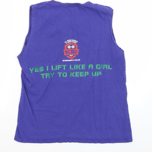 Gildan Womens Blue   Basic Tank Size L