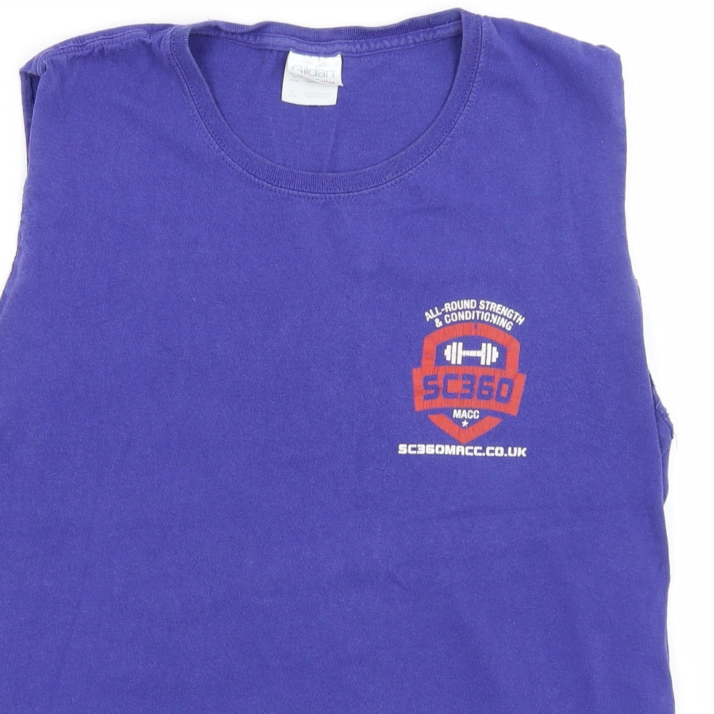 Gildan Womens Blue   Basic Tank Size L