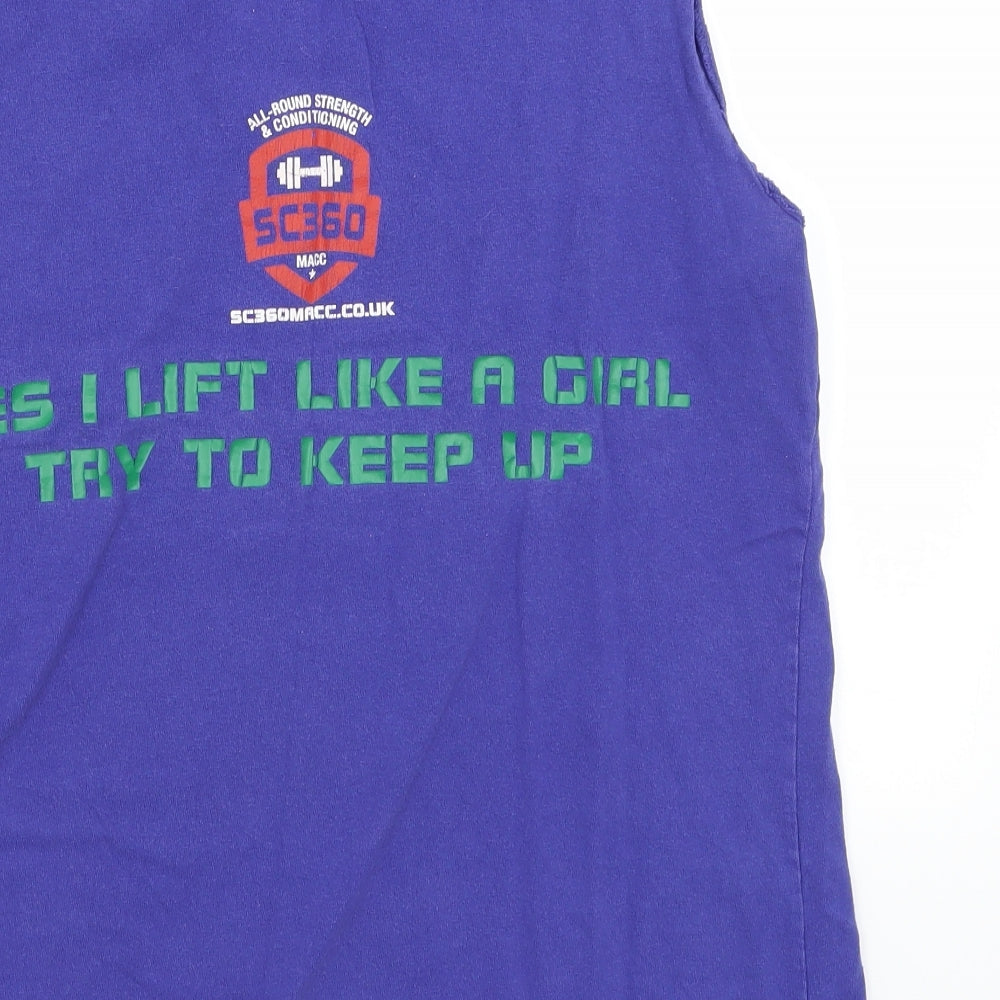 Gildan Womens Blue   Basic Tank Size L