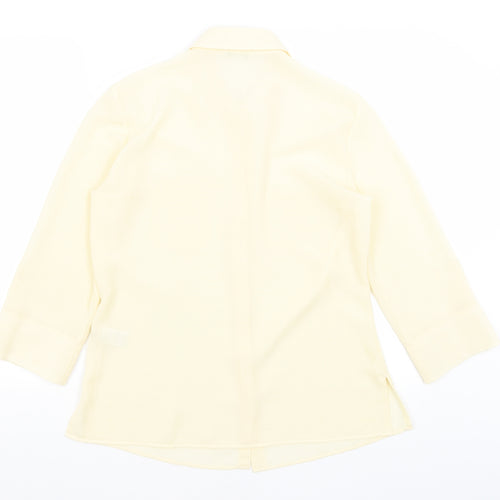 M&S Womens Yellow   Basic Button-Up Size 12