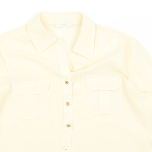 M&S Womens Yellow   Basic Button-Up Size 12