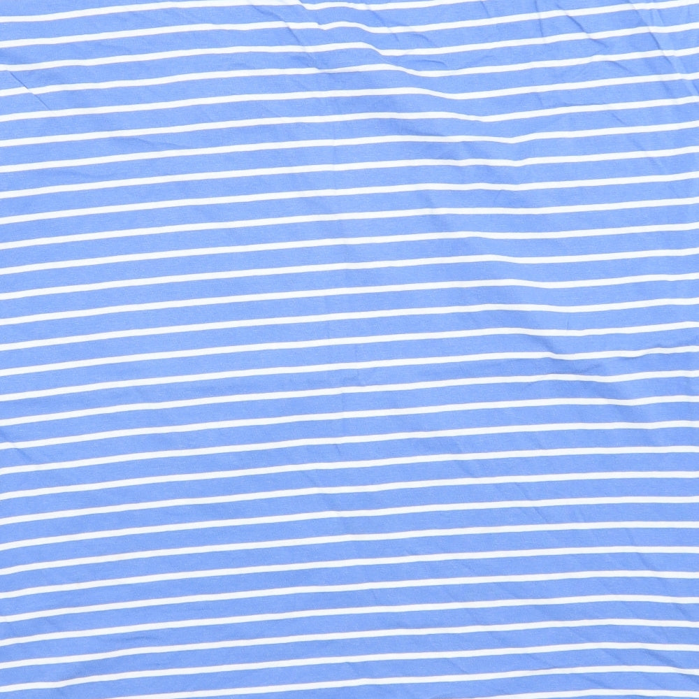 Bonmarche Womens Blue Striped  Basic T-Shirt Size 24