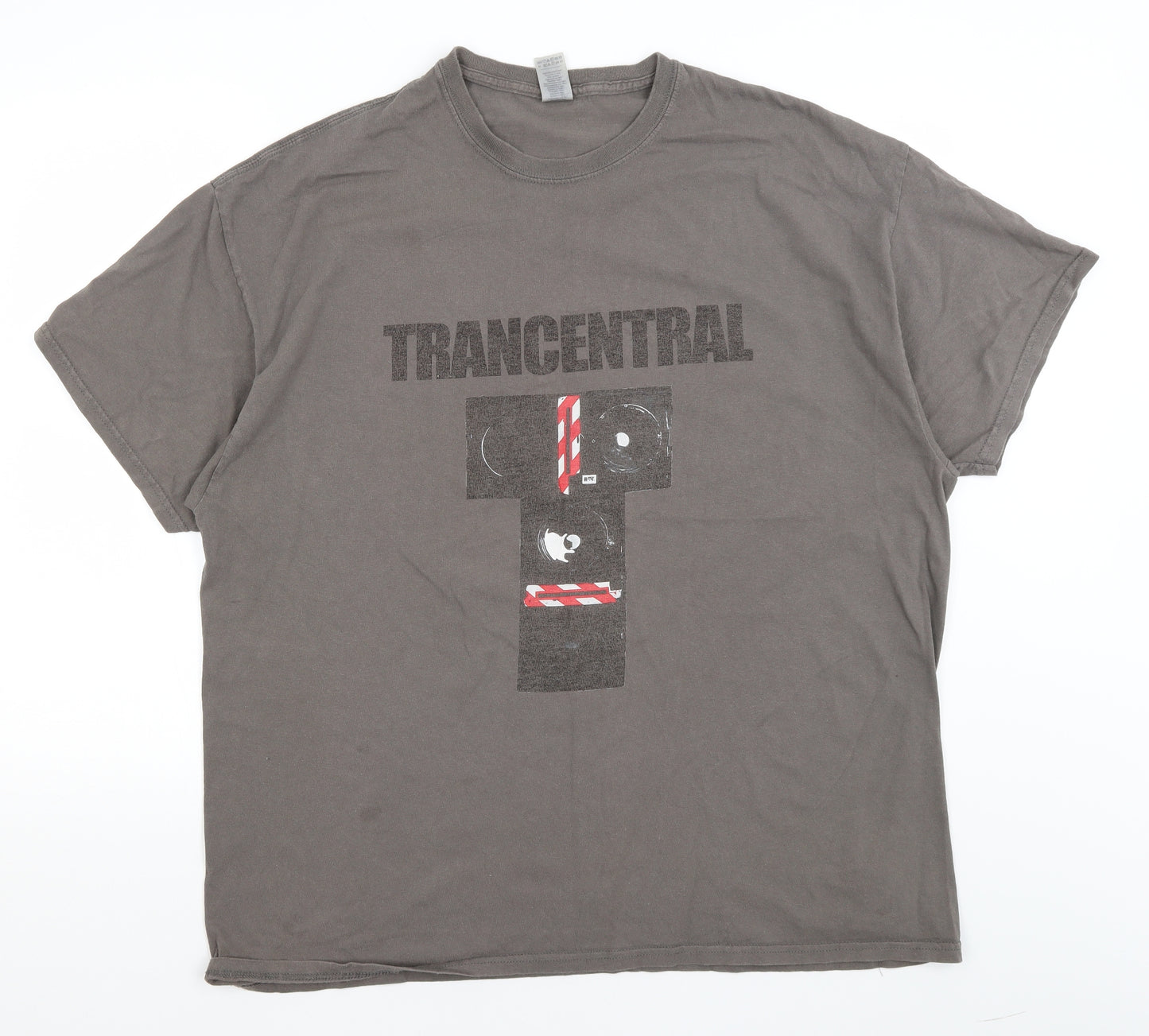 Gildan Mens Grey    T-Shirt Size 2XL