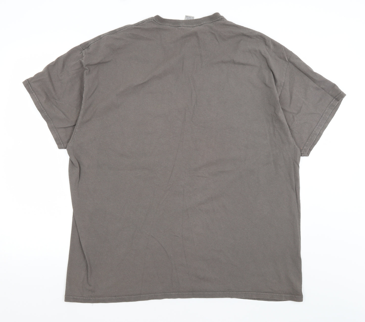 Gildan Mens Grey    T-Shirt Size 2XL