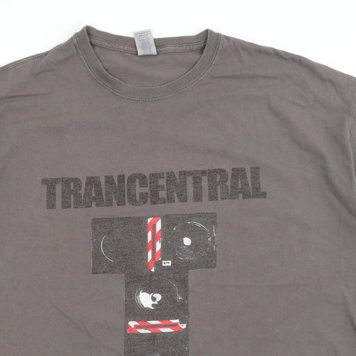 Gildan Mens Grey    T-Shirt Size 2XL