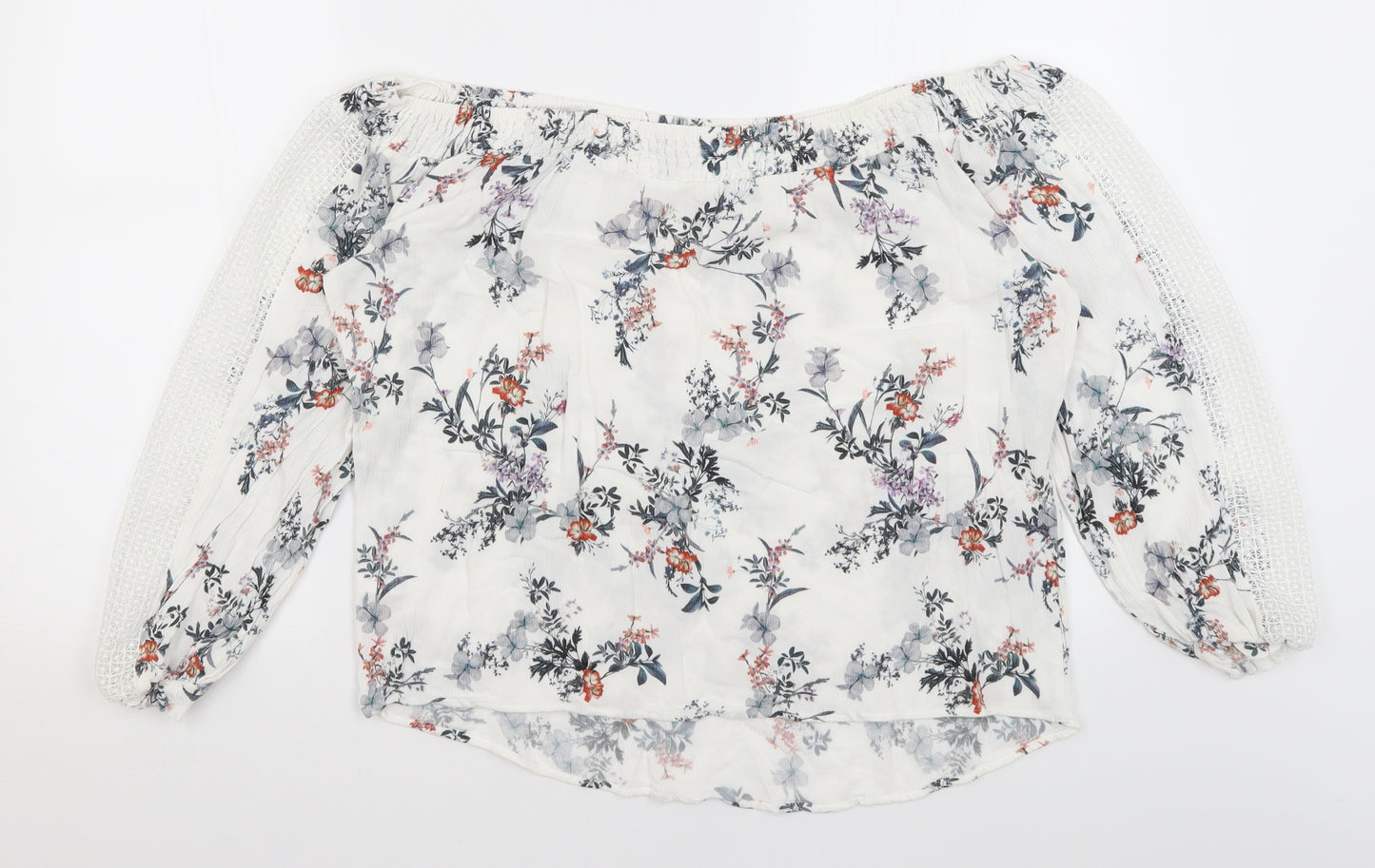 F&F Womens White Floral  Basic Blouse Size 20