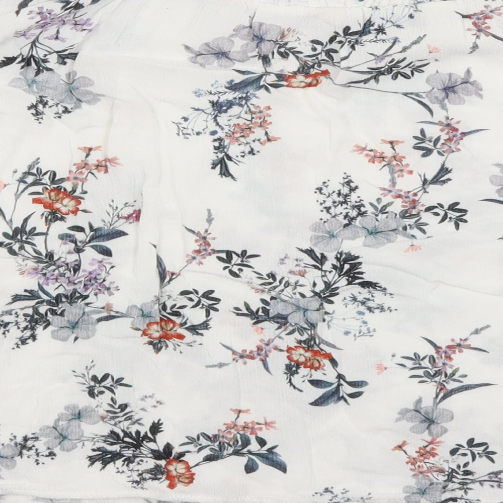 F&F Womens White Floral  Basic Blouse Size 20
