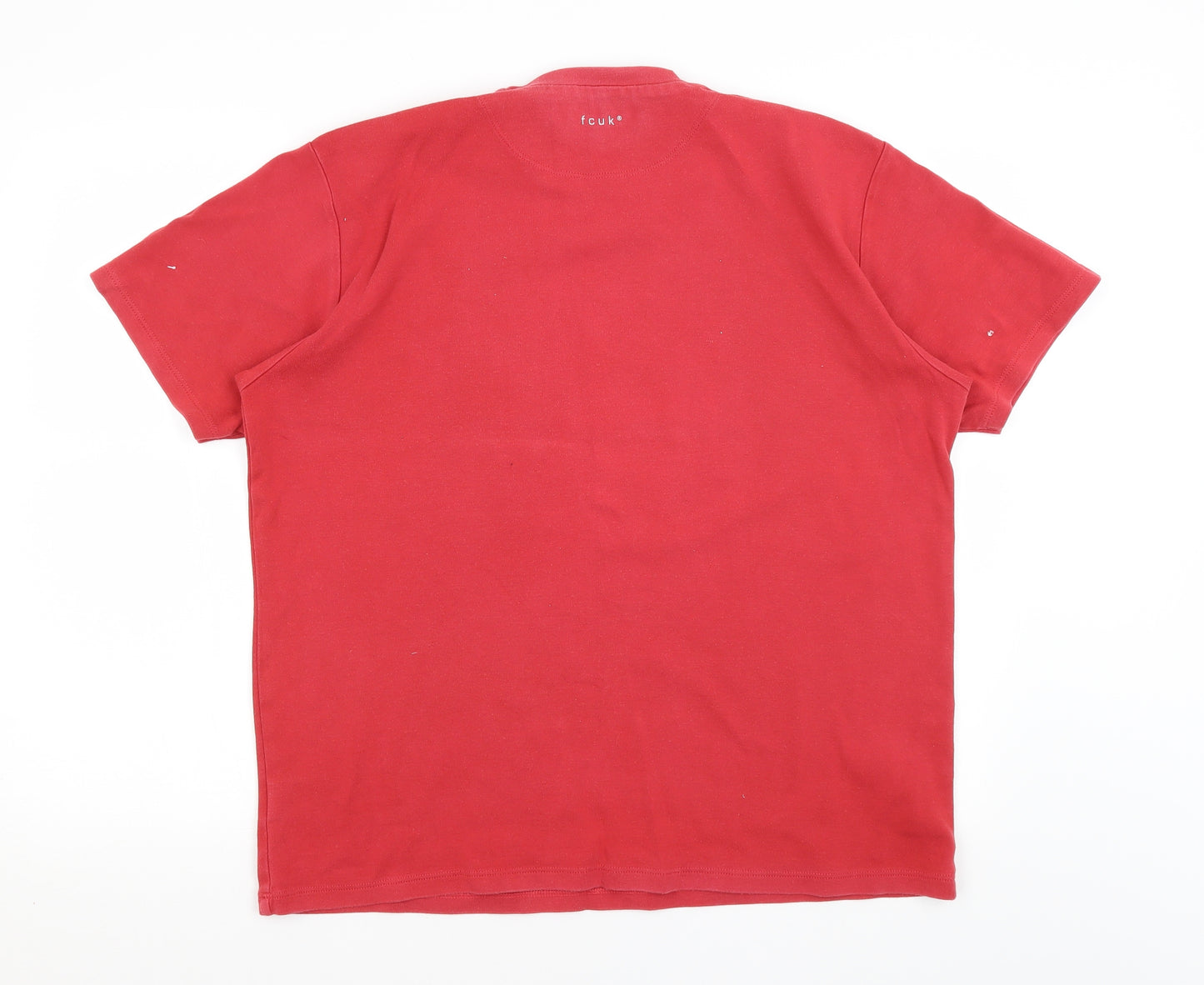French Connection Mens Red    T-Shirt Size L  - FCUK