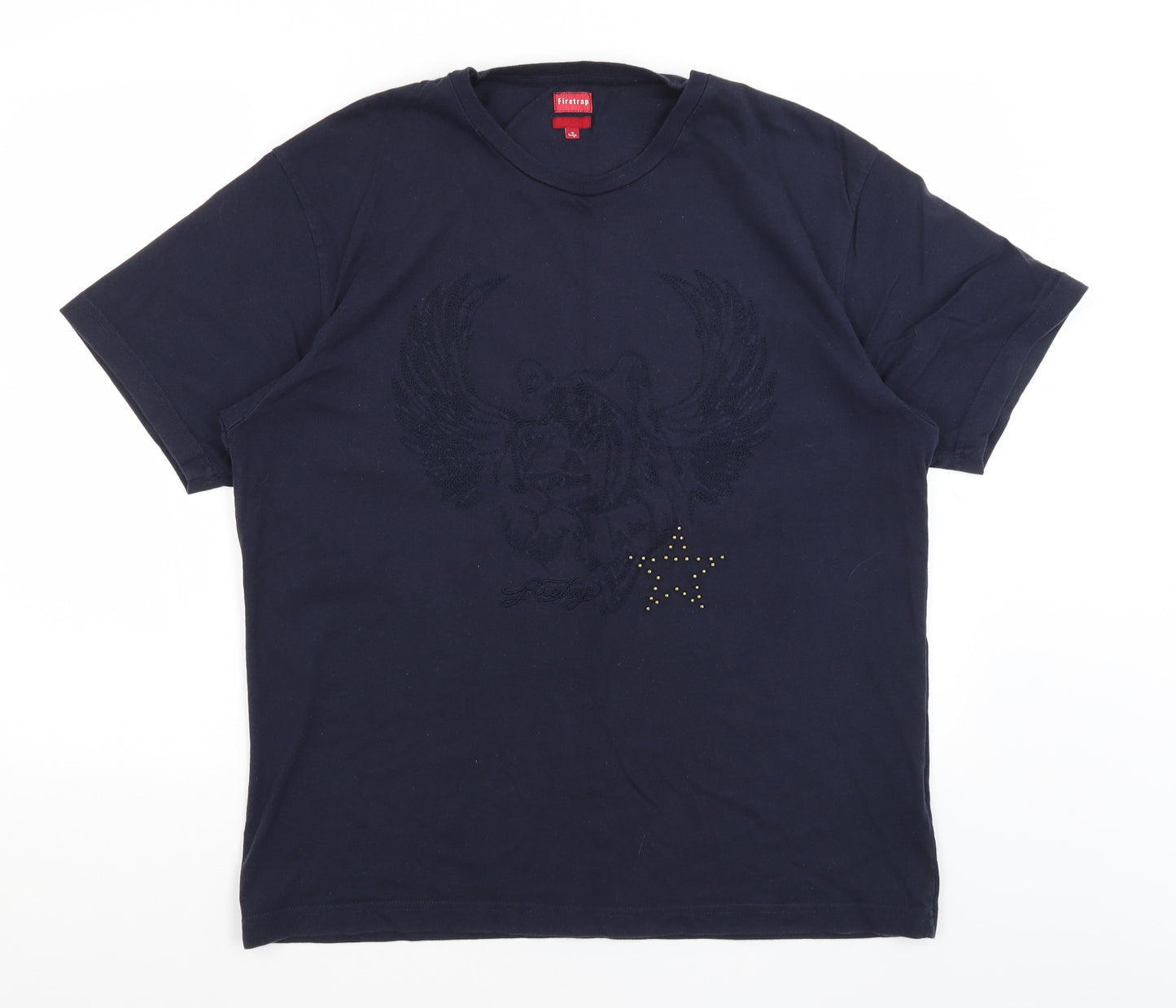 Firetrap Mens Blue    T-Shirt Size XL  - Tiger