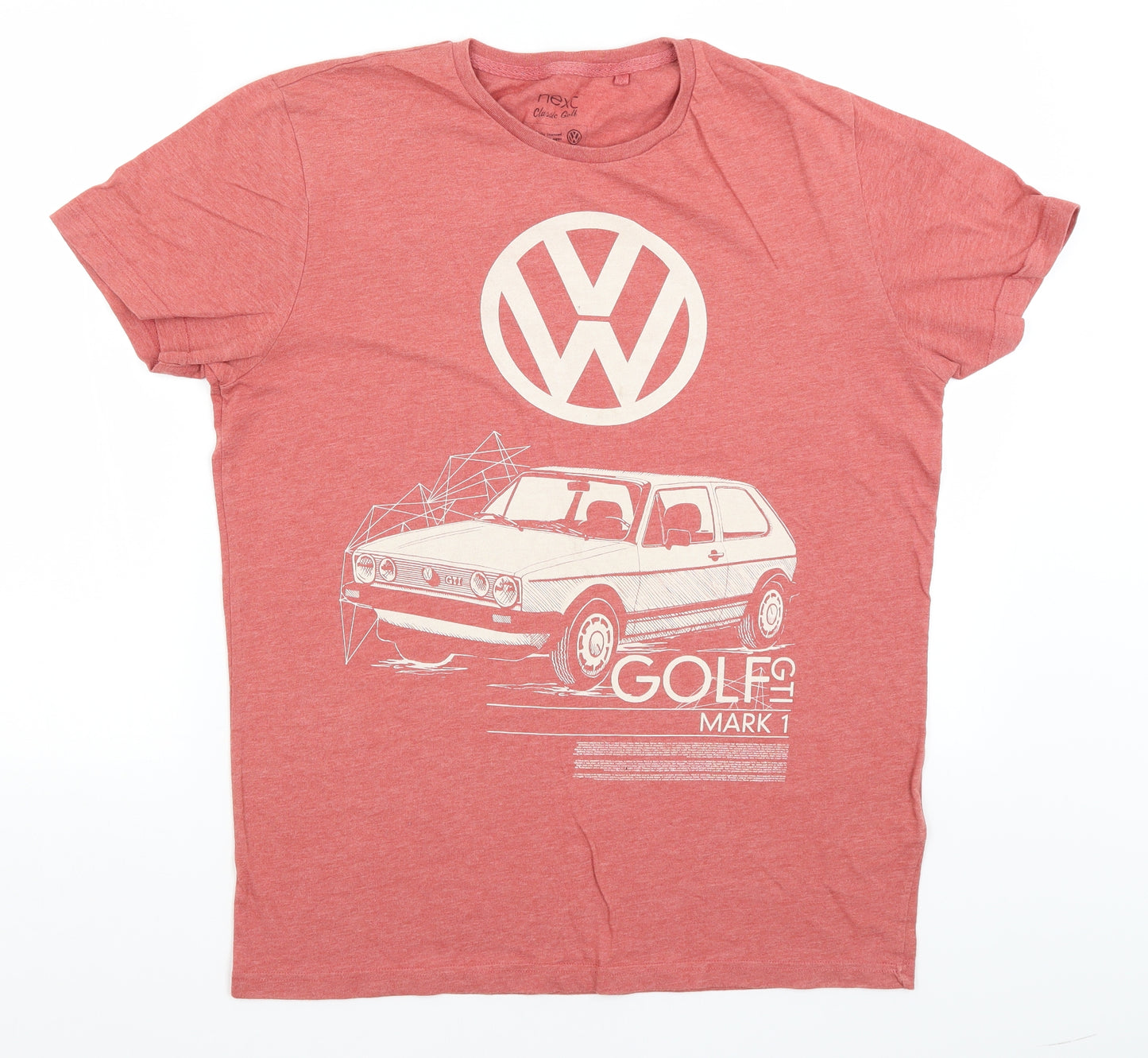 NEXT Mens Red    T-Shirt Size L  - Volkswagen