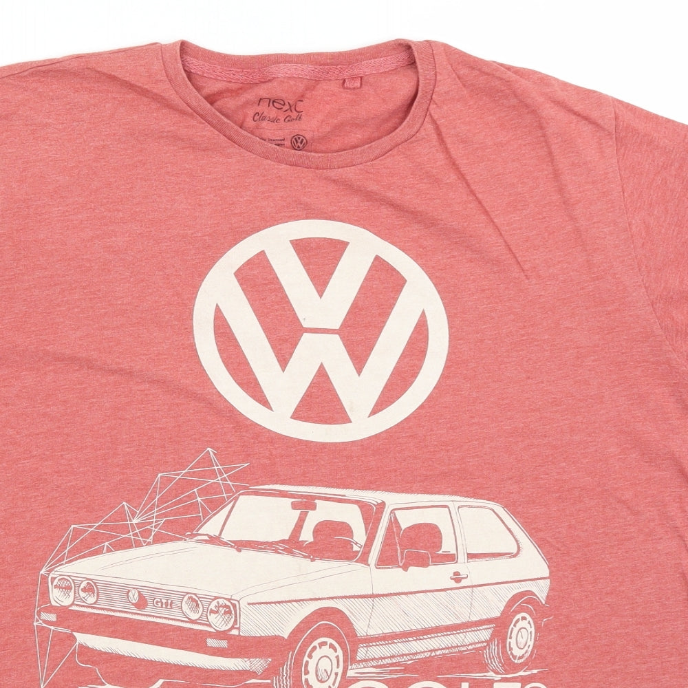 NEXT Mens Red    T-Shirt Size L  - Volkswagen