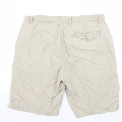 Oak Valley Mens Beige   Bermuda Shorts Size 36 in