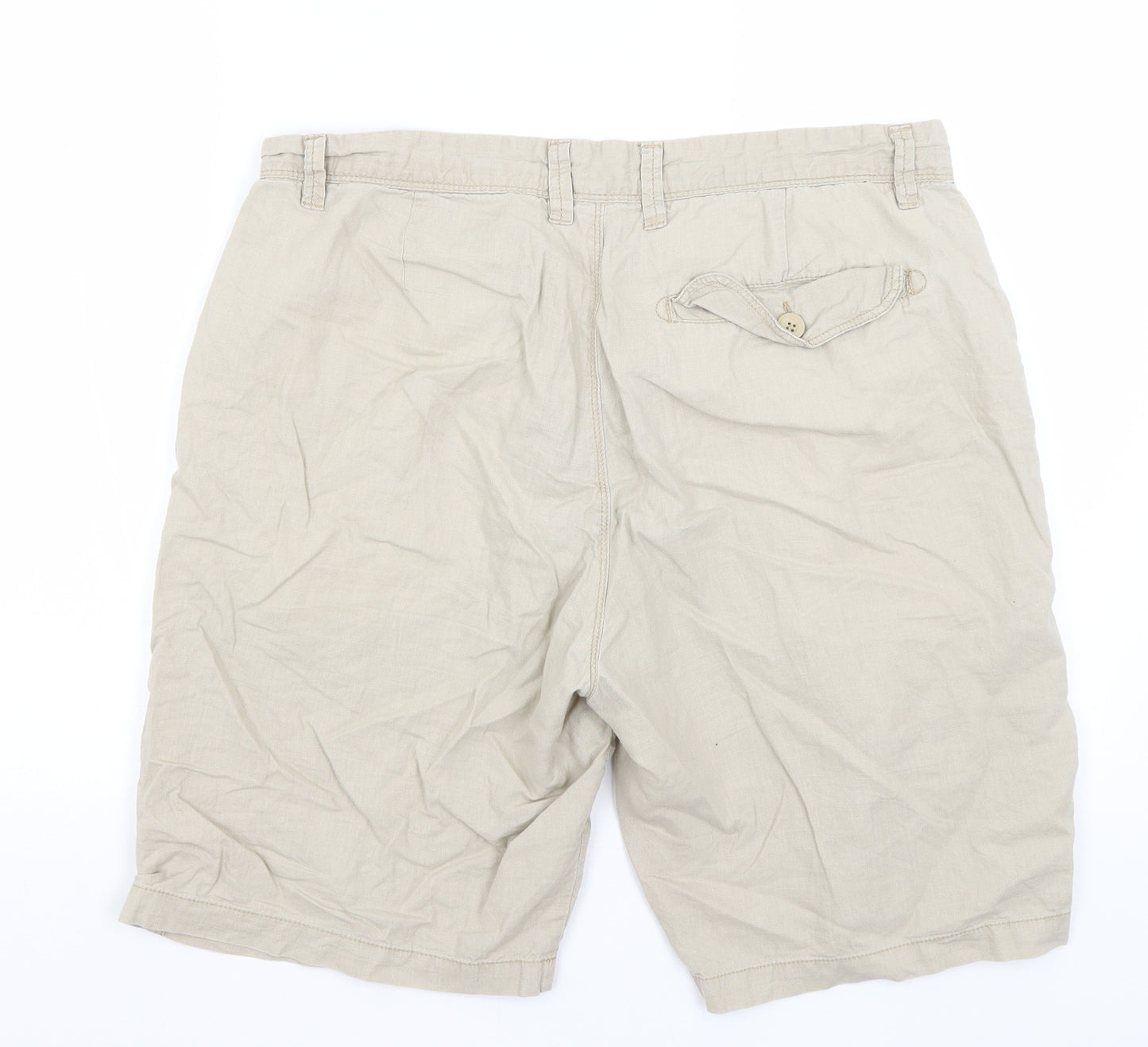 Oak Valley Mens Beige   Bermuda Shorts Size 36 in