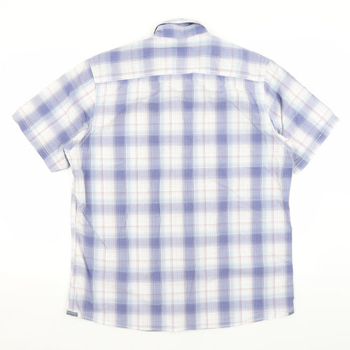 Boston Crew Mens Blue Plaid   Button-Up Size L
