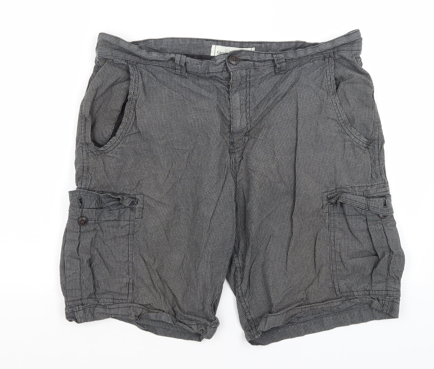 George Mens Grey   Cargo Shorts Size 36 in