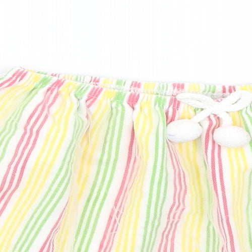 Hulabaloo Girls White Striped  Flare Skirt Size 5-6 Years