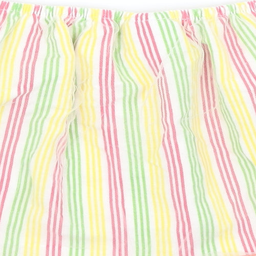 Hulabaloo Girls White Striped  Flare Skirt Size 5-6 Years
